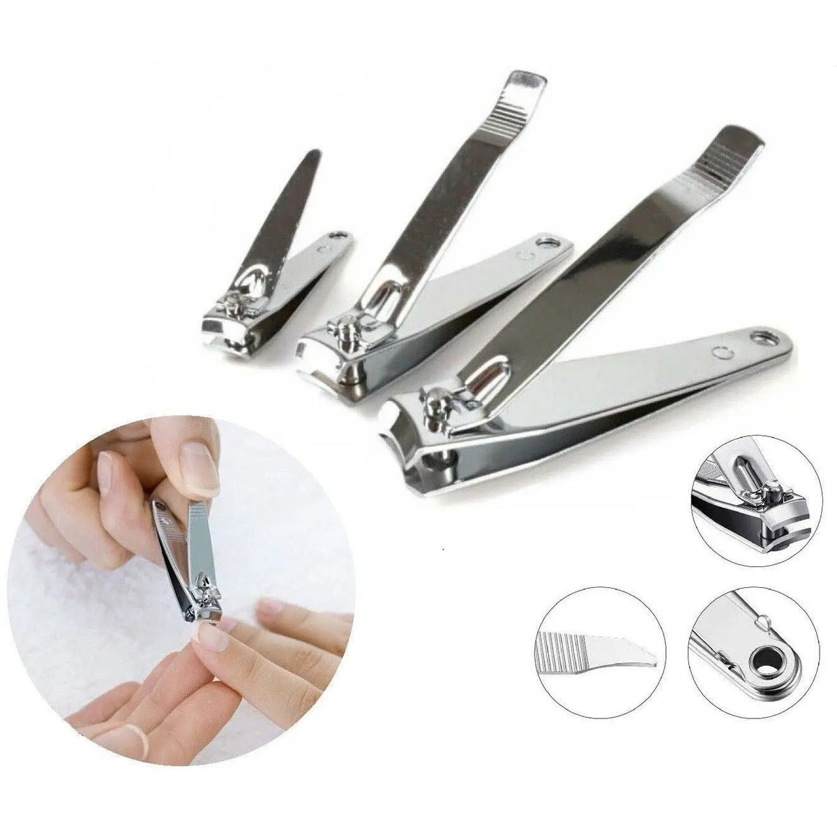 Nail Clipper Finger Set Toe Stainless Steel Thick Cutters Chiropody Trimmer 3Pc Deal For Any Occasion