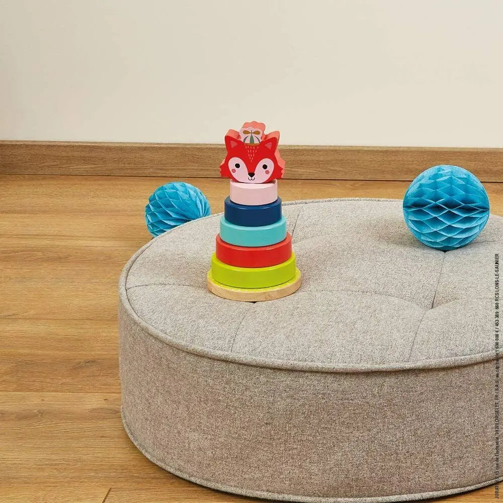 Janod Baby Forest Fox Stacker Infant Tactile Sensory Learn & Play Toy Toys Deal For Any Occasion