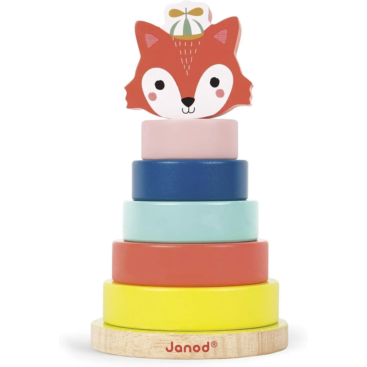 Janod Baby Forest Fox Stacker Infant Tactile Sensory Learn & Play Toy Toys Deal For Any Occasion