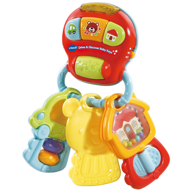 VTech Drive & Discover Baby Keys Sounds Phrases Learning Sensory Play Rattle Toy