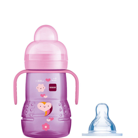 MAM Trainer Cup 2 in 1 F0r Newborn Baby Boys Girls Multicolour 220ml