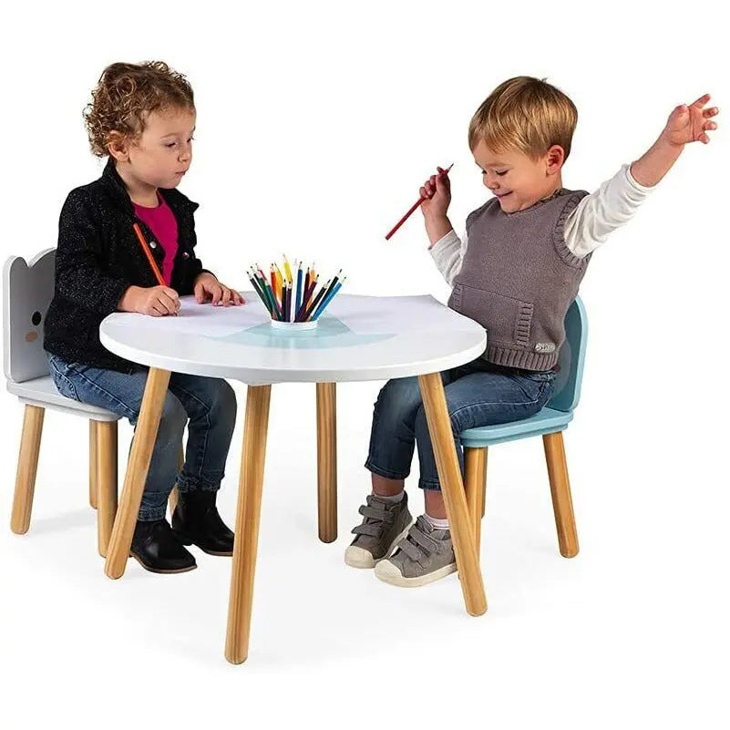 Janod Table & 2 Chairs Children's Kids Nursery Playroom Furniture Toy Deal For Any Occasion