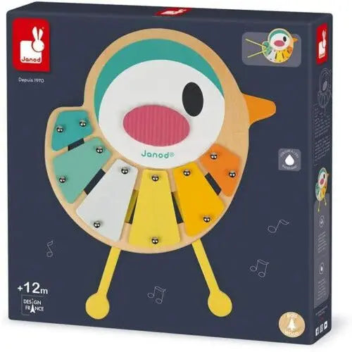 Janod Baby Pure Bird Xylo Wooden Imitation Toy Musical Early Learning Toy Xyloph Deal For Any Occasion