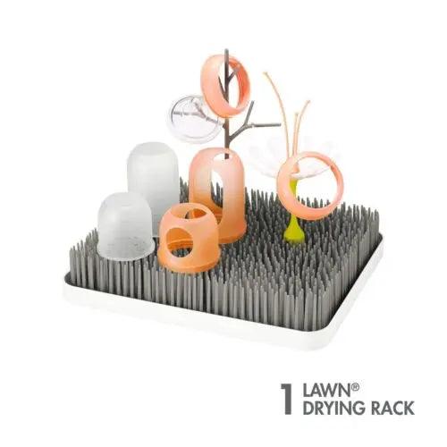 Boon Lawn Large Baby Bottle Dryer Rack Nursery Accessories BPA Free Grey Deal For Any Occasion
