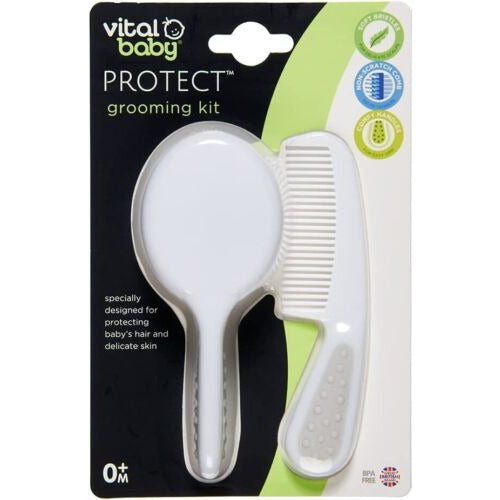 Vital Baby PROTECT Grooming Set Brush Comb Hair Care Bathing Kit