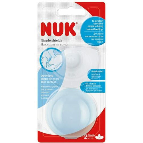 NUK Nipple Shields Silicone Sterilisation Triangular Shape 2x Protector BPA Free