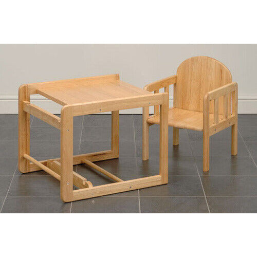 East Coast Baby Nursery Feeding Highchair Seat and Table All Wood